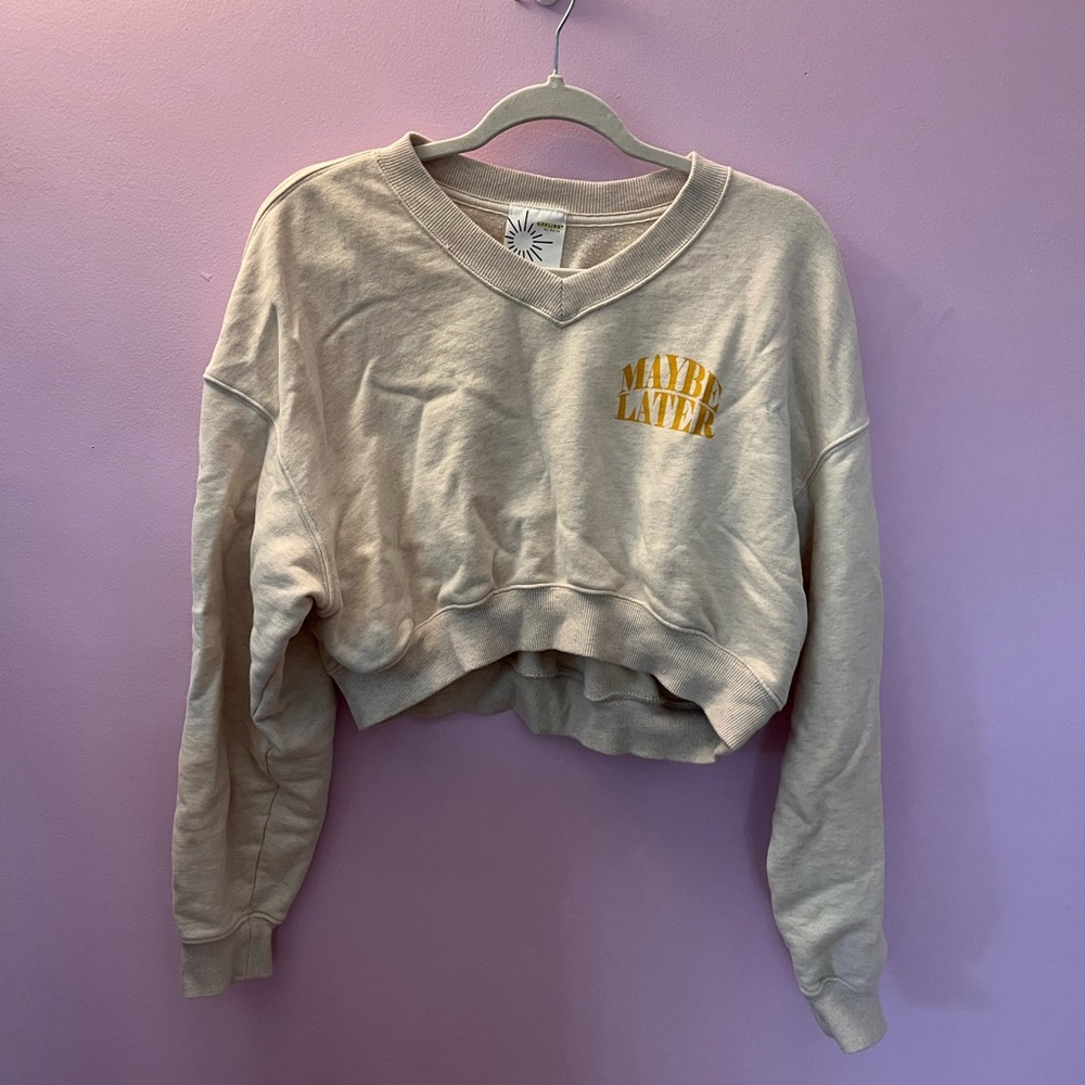 Maybe Later Women's V-Neck Sweater - Cream